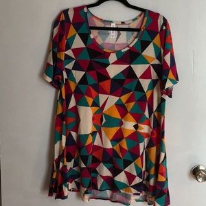 XL LuLaRoe multi colored Perfect Tee tunic